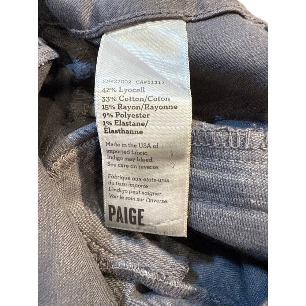 Paige Denim Jeans Womens Size 30 Jane Zip Skinny Evie Gray  Pre-Owned Good Con - Picture 7 of 10